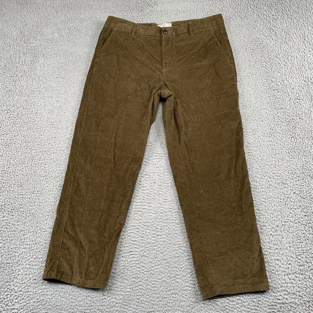 Everlane Corduroy Pants Mens 36x30 Brown Straight Leg Cord Stretch Casual 17703